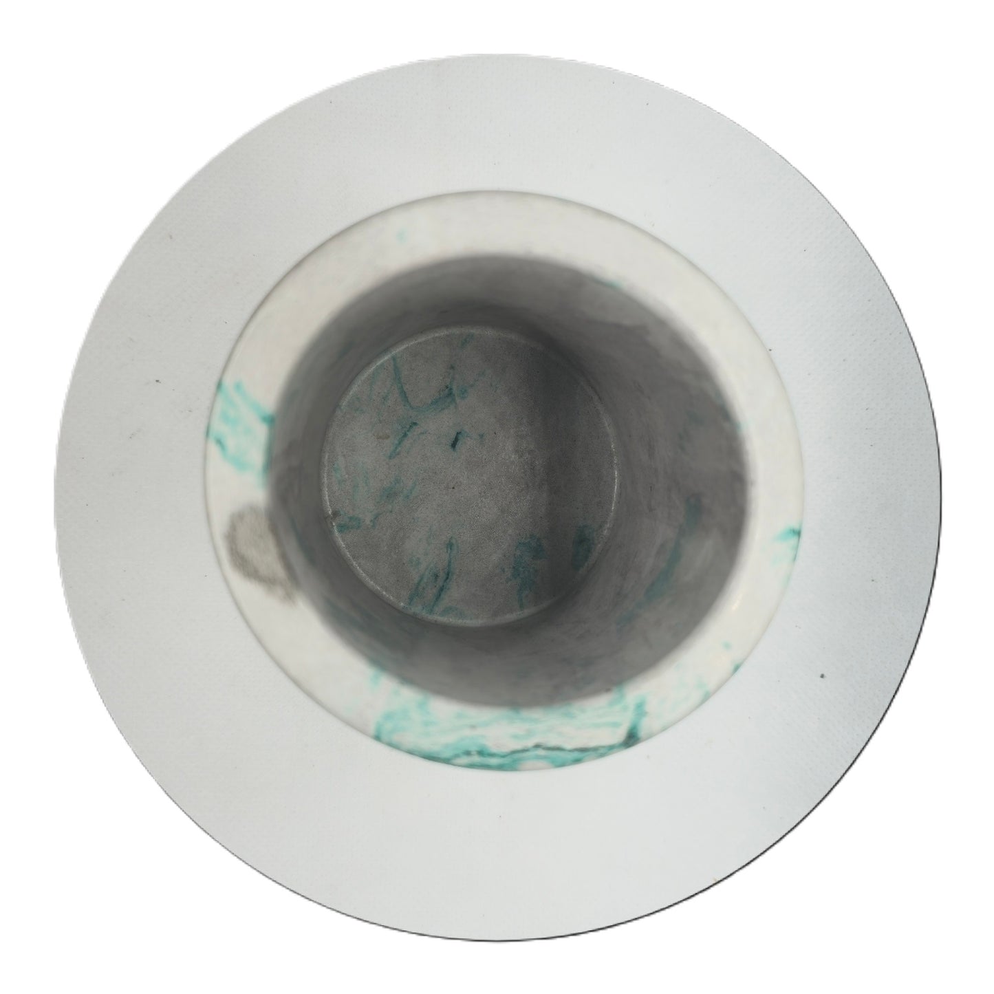 Mentha Marble Effect Round Pot