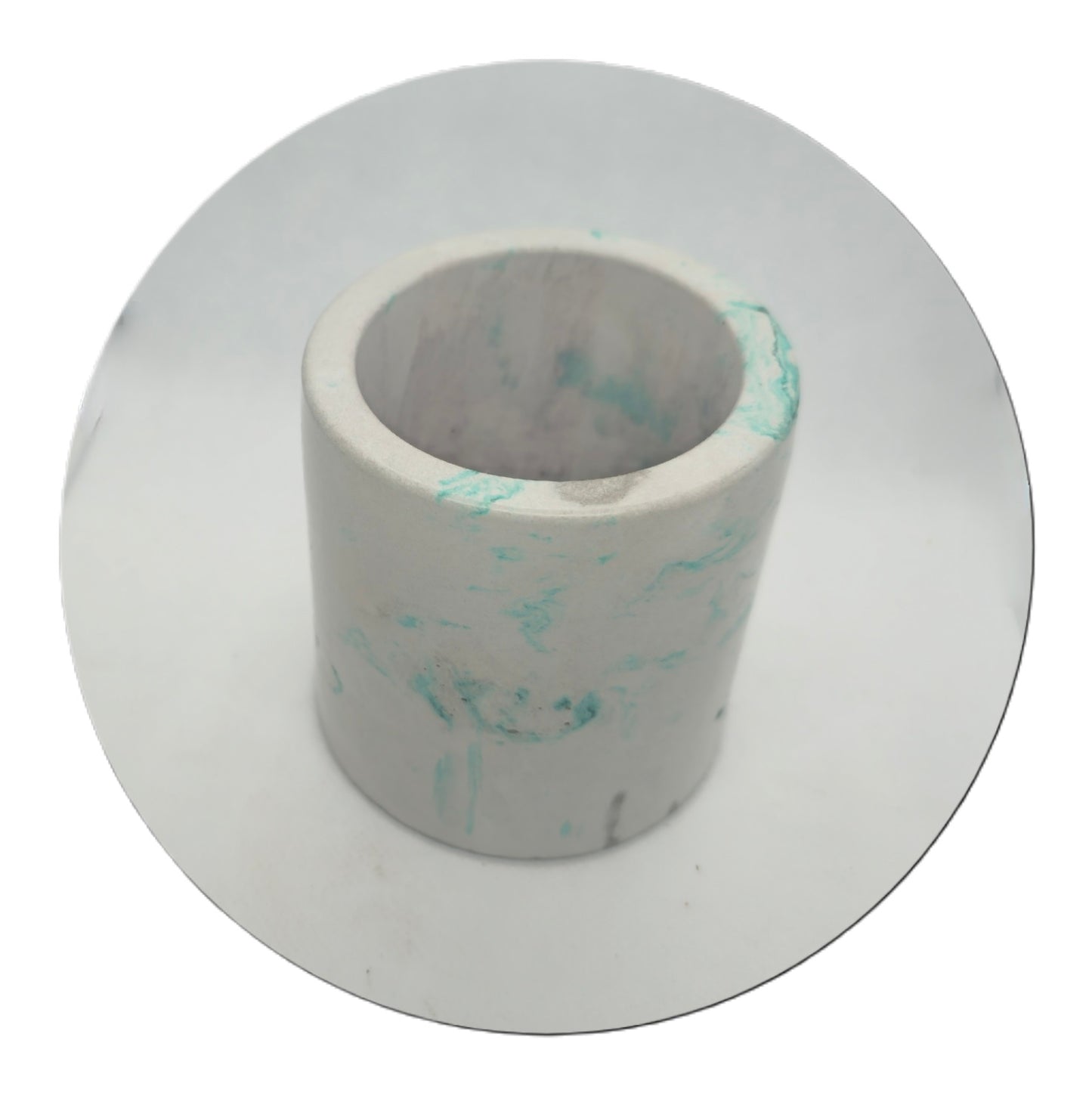 Mentha Marble Effect Round Pot