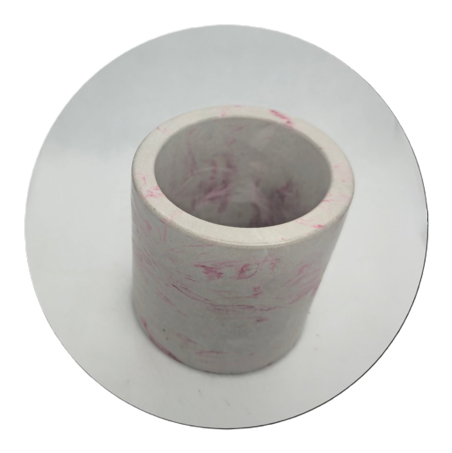 Mentha Marble Effect Round Pot