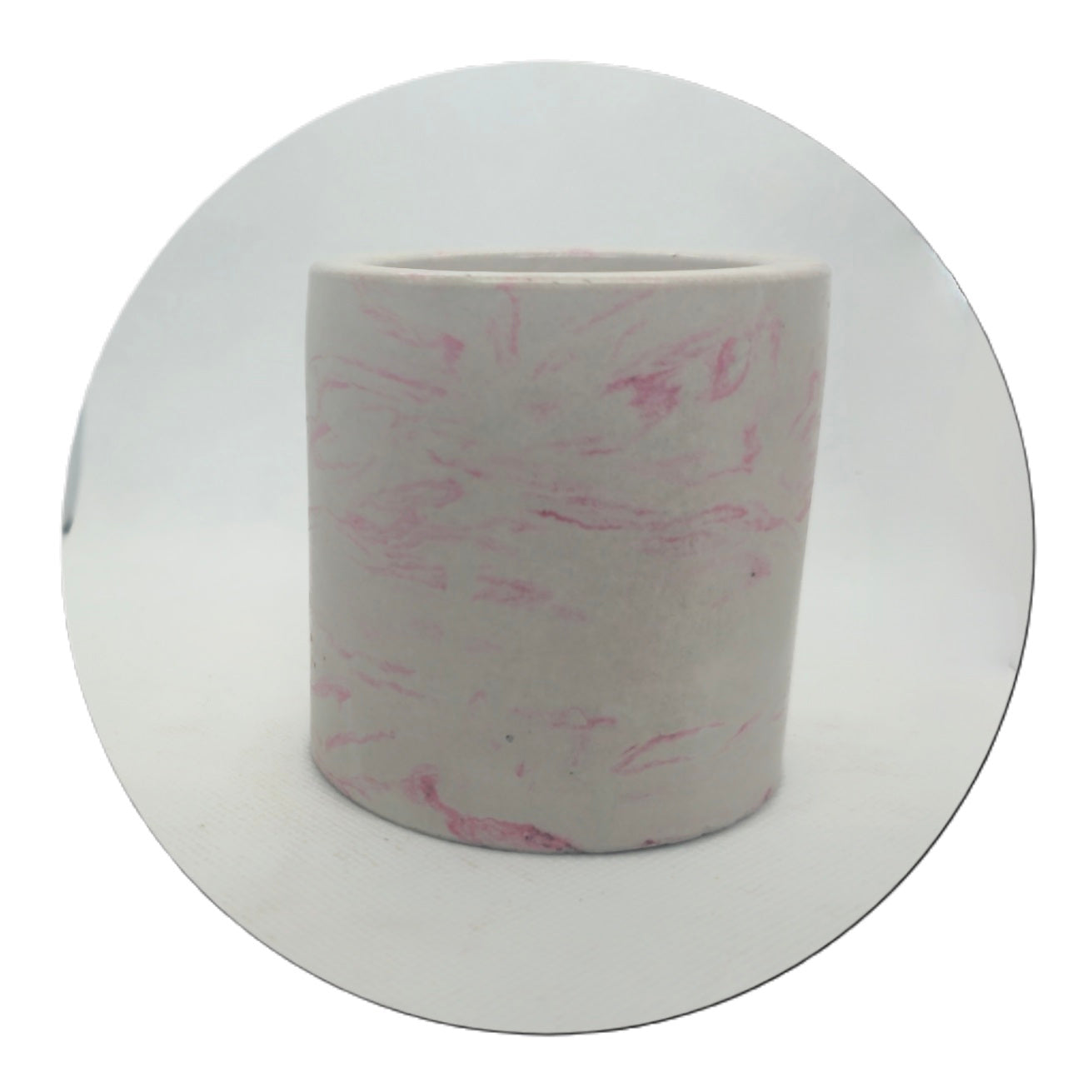 Mentha Marble Effect Round Pot