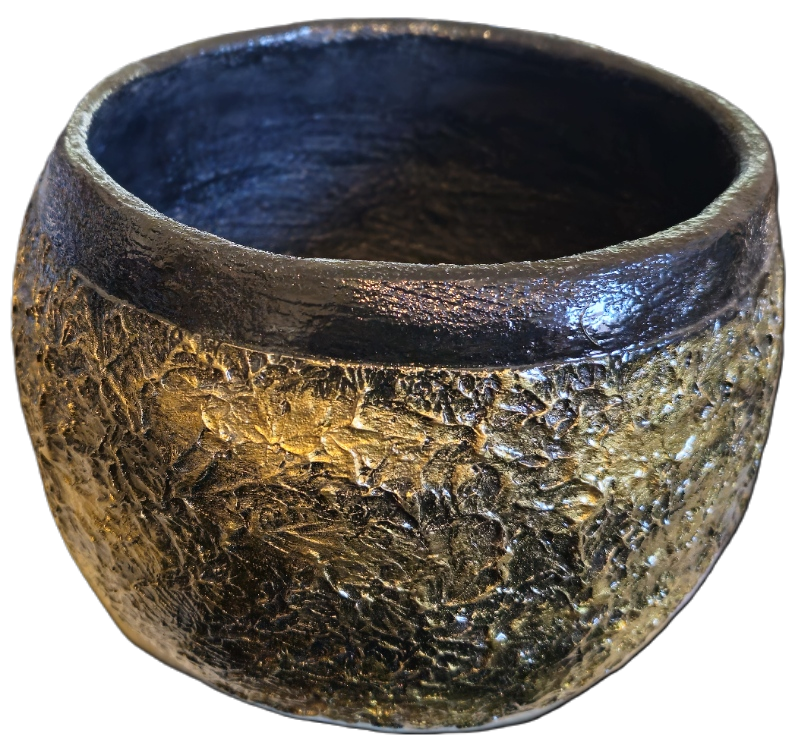 Large Three-Quarter Textured Orb Planter - Made to Order