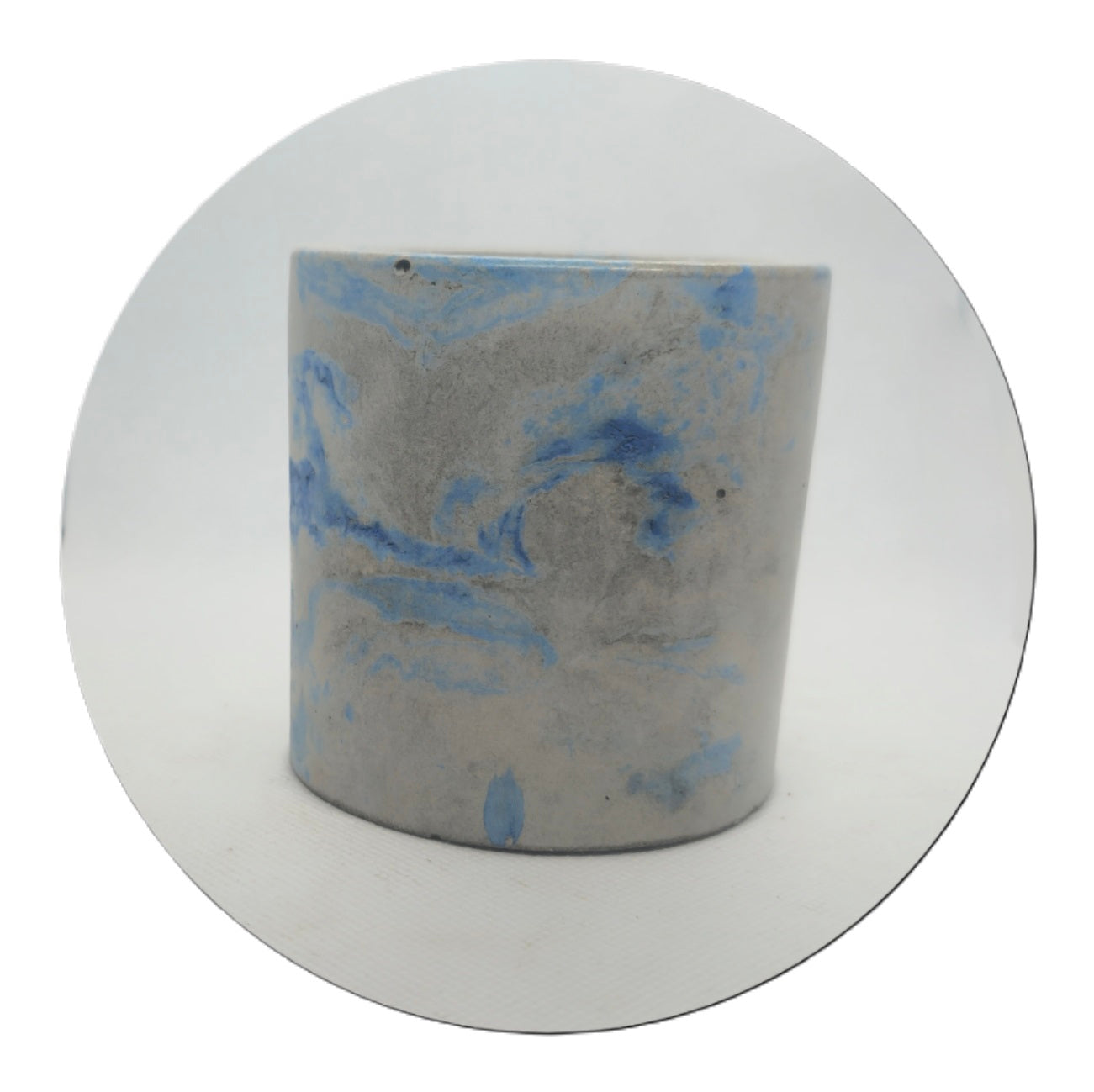 Mentha Marble Effect Round Pot