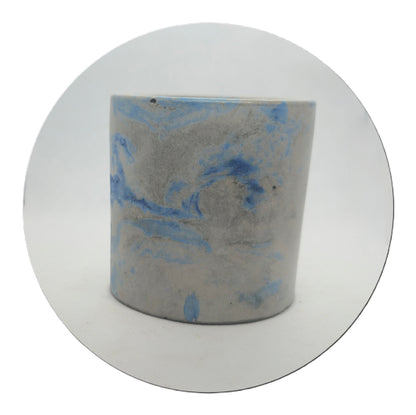 Mentha Marble Effect Round Pot