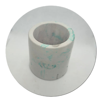 Mentha Marble Effect Round Pot