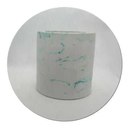 Mentha Marble Effect Round Pot