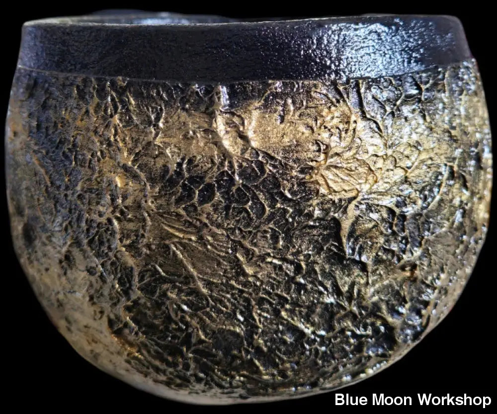 Large Half Orb Planter Black & Gold Highlights / Yes Pu Satin